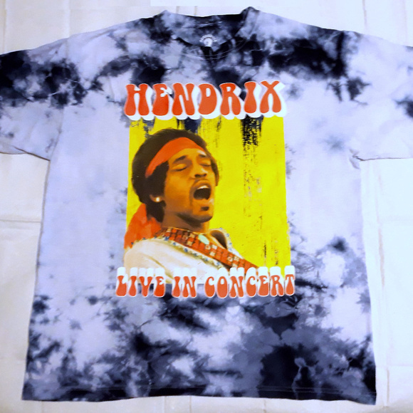 Authentic Hendrix Other - Jimi Hendrix Live Tie Dye blues rock Official T-Shirt XL NWT